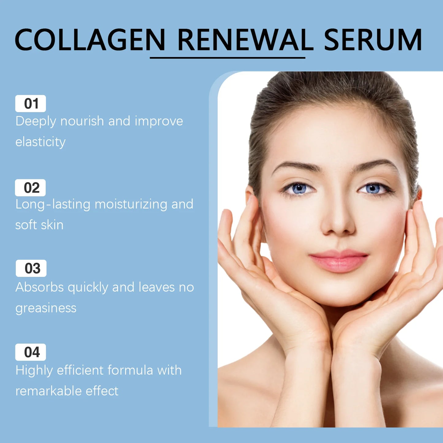 Collagen Polypeptide Essence Fade Fine Lines Lifting Firming Moisturizing Skin Care Tightening Skin Nourishing Facial Serum
