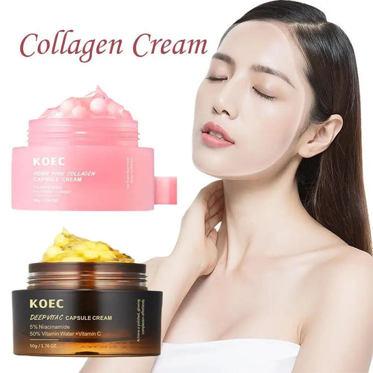 50G PDRN Face Moisturizer Niacinamide Vitamin C Golden Peptide Filling Cream Lightweight Glow Hydration Collagen Capsule Cream