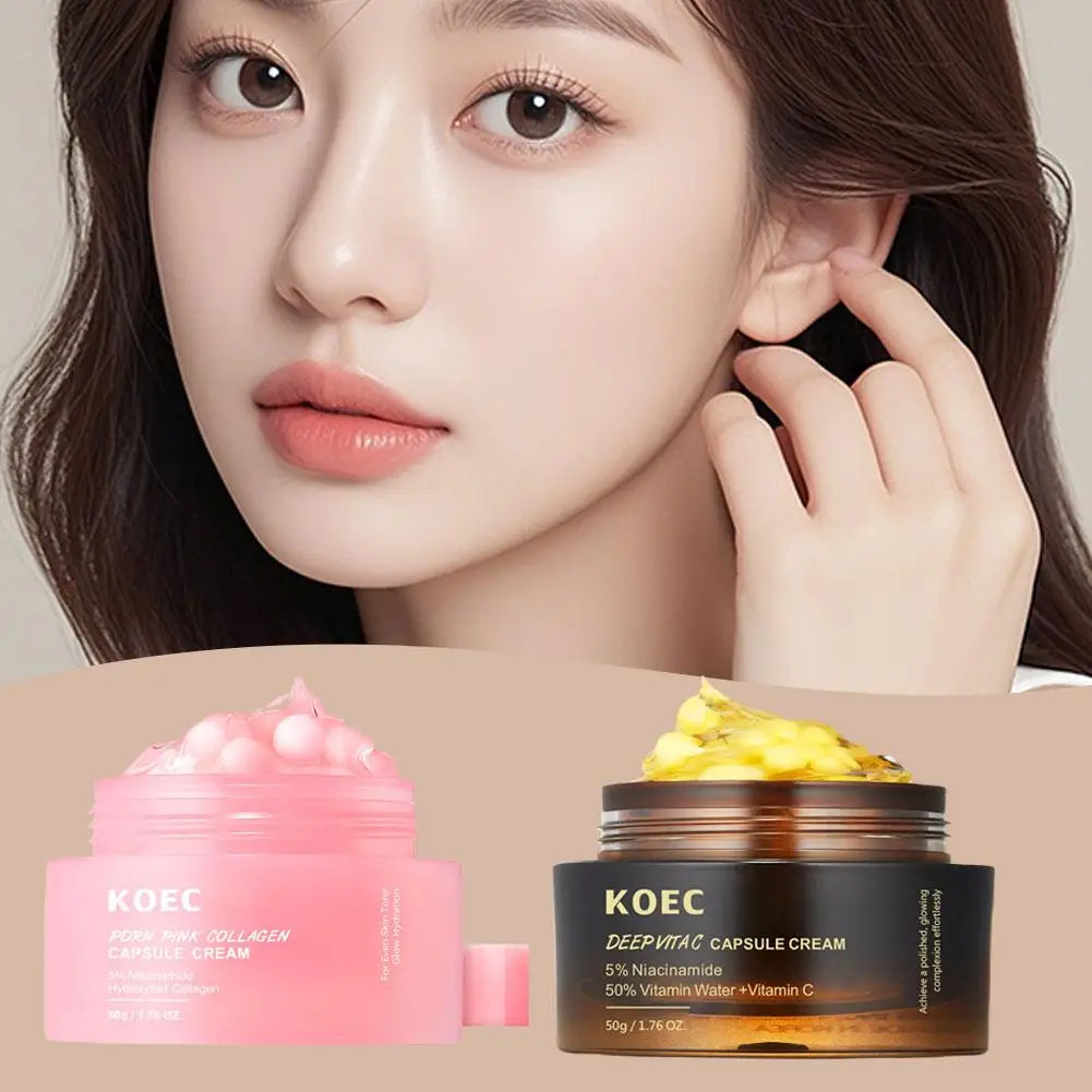 50G PDRN Face Moisturizer Niacinamide Vitamin C Golden Peptide Filling Cream Lightweight Glow Hydration Collagen Capsule Cream