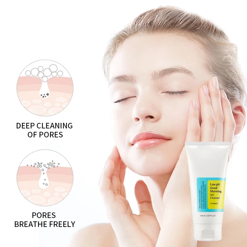 PTWOP Low PH 150Ml Facial Cleanser Gentle Oil Control Moisturizing Face Wash Whitening Facial Foam Exfoliating Deep Remove