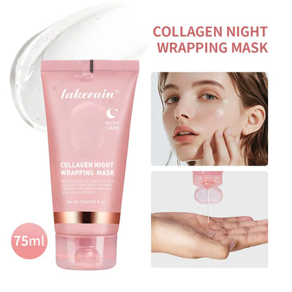 Collagen Night Wrapping Mask Elasticity Hydration Care Reduces Sagging & Dullness Hydrolyzed Collagen for Glowing Skin