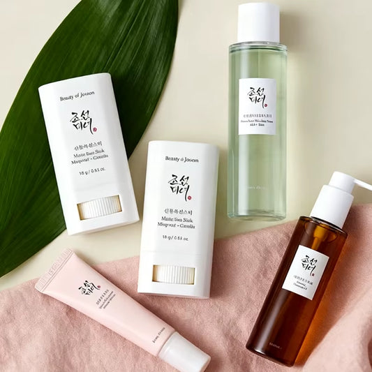 Korea  Set of Eye Cream Refreshing Matte Finish Uv Blue Light Protection Sunscreen Stick Green Plum Toner